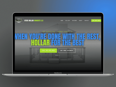 Steve Hollar Concrete LLC – Contractor Website - Website Creatie