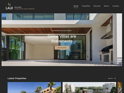 LAUI Luxury Properties / Website & Development - Création de site internet