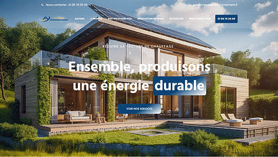 Création de site web vitrine energie - Création de site internet