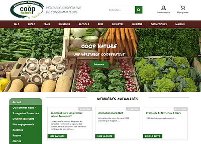 Création site e-commerce - COOP NATURE - E-commerce