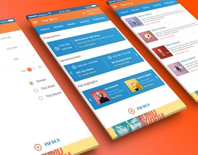 FM Radio App Design - Mobile App