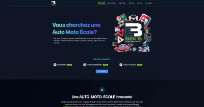 Beks Auto-École — site web & webapp Laravel - Creación de Sitios Web