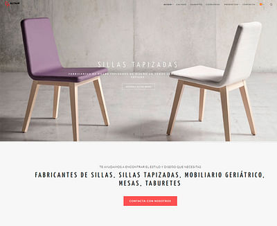 Diseño web fabricante sillas - Diseño Gráfico
