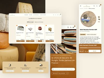 Au Fromager de Rungis – Marketplace pour les professionnels du fromage - Webseitengestaltung