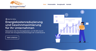 Website für einen Stromwiederverkäufer - Création de site internet
