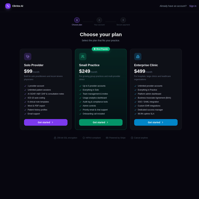 ClinVox AI — HIPAA-ready clinical documentation SaaS - Artificial Intelligence