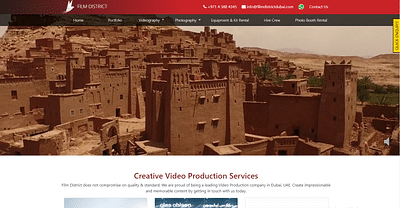 Film Production Company Dubai - Website Creatie