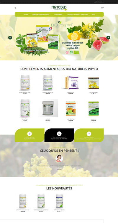 Création site e-commerce Phytosud Toulouse - E-commerce