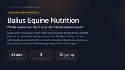 Balius Equine Nutrition - Référencement naturel