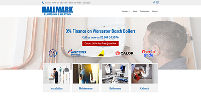 Hallmark Plumbing and Heating - Website Creation