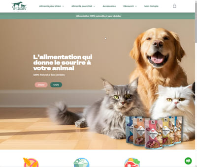 e-commerce alimentation chiens et chats - E-commerce