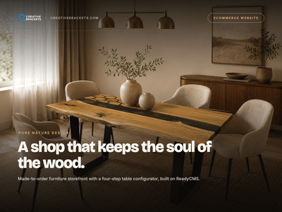 Pure Nature Design — eCommerce Built Around Bespoke Furniture - E-commerce