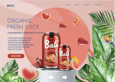 Branding pour la marque Bali - Webseitengestaltung