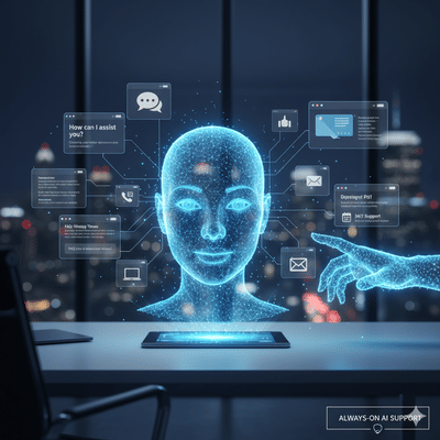 Imagine a customer support team that never sleeps. - Künstliche Intelligenz