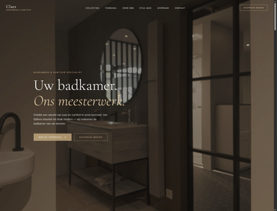 Claes Badkamers — Concept & Showcase Website - Website Creation