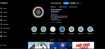 Ulm University social media management - Social Media