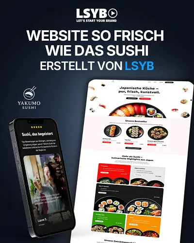 Yakumo Sushi Website - Webseitengestaltung