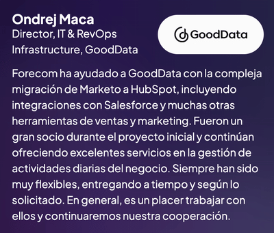 Migración Compleja de CRM de GoodData - Marketing