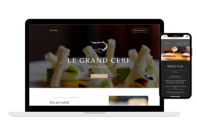 Relooking site du restaurant Le Grand Cerf - Référencement naturel