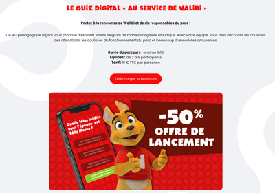 Un concept de teambuilding dans le parc Walibi - Développement de Jeux
