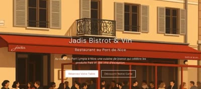 Site internet & Ads - Jadis Bistrot & Vin, Restaurant à Nice - Création de site internet