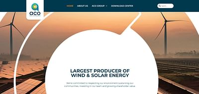 website developing for Aco - Creación de Sitios Web