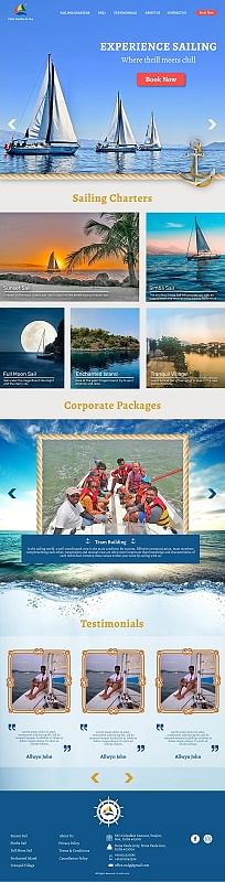 Website Design for Clube Nautilus de Goa - Graphic Design