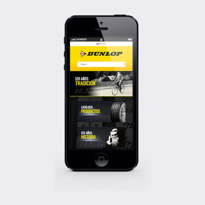 Diseño y desarrollo web Dunlop Latinoamérica - Création de site internet