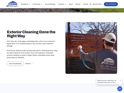 68 page pressure washing website, local SEO and Local Services Ads - Onlinewerbung