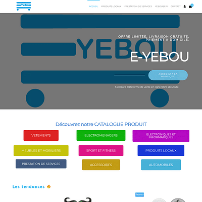 Plateforme e-commerce E-YEBOU - Création de site internet