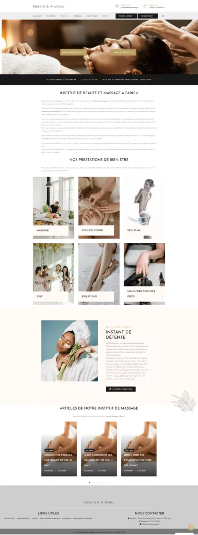Site internet - Institut Massag - Website Creation