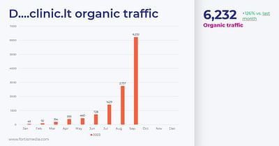 Organic traffic raised from 0 to 6k in 9 months. - Estrategia de contenidos