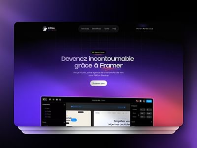 Reiya Studio Landing Page - Création de site internet