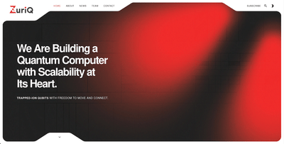 Zuriq.com - website for quatum computer start-up - Webseitengestaltung
