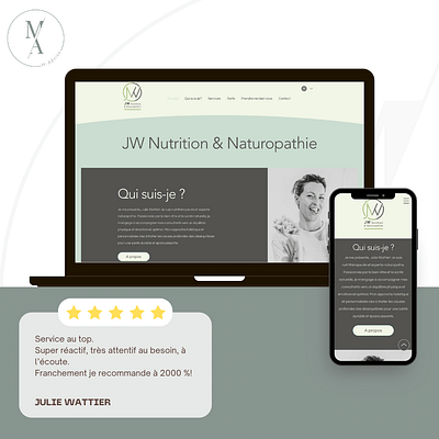 Site internet JW Nutrition&Naturopathie - Marketing