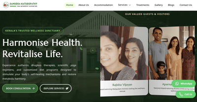 Website designed for Samudra Naturopathy, kollam - Website Creation