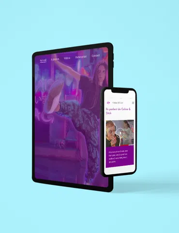 Réalisation site vitrine Coline & Stick - Design & graphisme