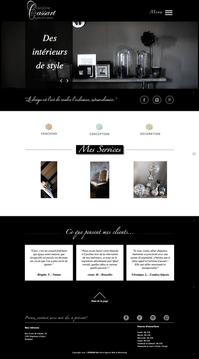 Caroline Cassart - Décoration d'intérieurs - Website Creatie