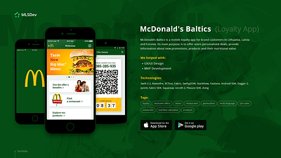 McDonald's Baltics loyalty app - App móvil