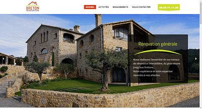 Site internet Breton Rénovation - Design & graphisme