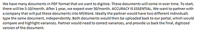 PDF Digitization/Conversion - Data Consulting
