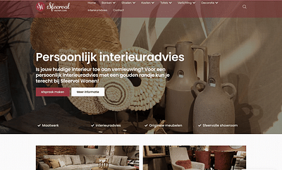 Sfeervolwonen.com a high end furniture shop - E-Commerce