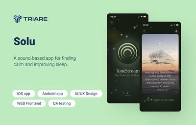 Solu – A sound-based app for finding calm and improving sleep. - Application mobile