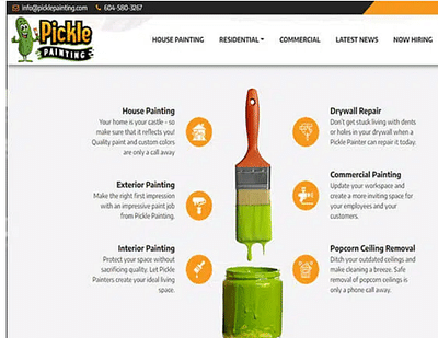 Pickle Painting Website - Ergonomie (UX/UI)