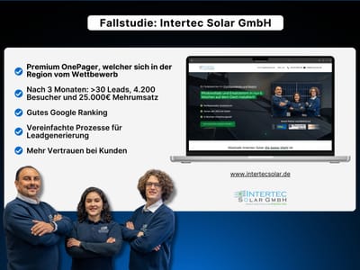 25.250€ Mehrumsatz für Photovoltaik Firma! - Webseitengestaltung