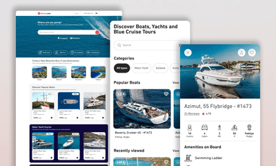 Teknen.com Boat Rental Platform Web Design Project - Webseitengestaltung