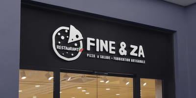 Re fonte du logo Fine & Za - Identité Graphique