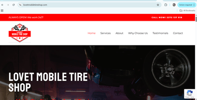 Lovet Mobile Tire Shop - Creación de Sitios Web