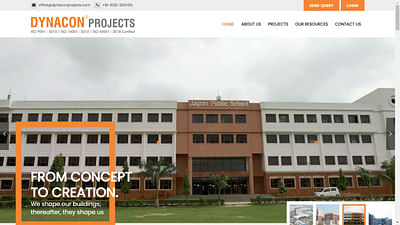 Top Construction Company in Delhi - Creazione di siti web