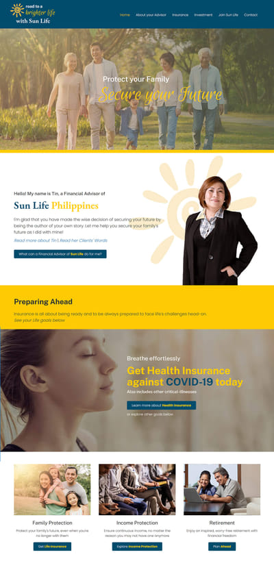 Sun Life – Agent Website - Design & graphisme